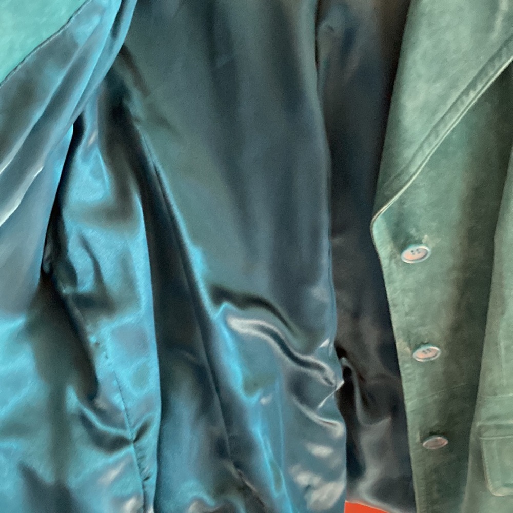 NWT Terry Lewis Suede Jacket Teal - Picture 8 of 10